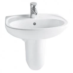 Lavabo blanc NORMUS Vitra percé pour la robinetterie 7 Lavabo blanc NORMUS Vitra percé pour la robinetterie -Robinetterie Soldes Boutique AFD 118117