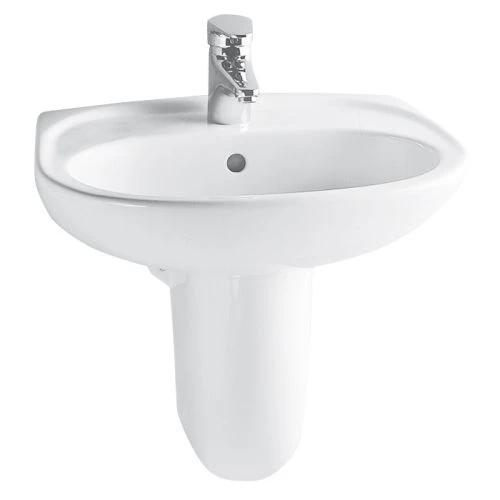 Lavabo blanc NORMUS Vitra percé pour la robinetterie 5 Lavabo blanc NORMUS Vitra percé pour la robinetterie – Image 3