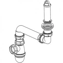 Bonde surversé chromé EASY HANDIVAL Jacob Delafon - E6050-CP