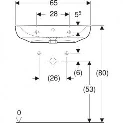 Lavabo PMR RENOVA Comfort Geberit - 258565000 -Robinetterie Soldes Boutique AFD 124394