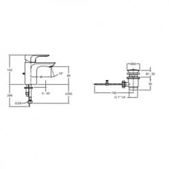 Mitigeur de lavabo ALÉO Jacob Delafon avec système d'installation breveté 5|35'' - E72275-4-CP -Robinetterie Soldes Boutique AFD 132377