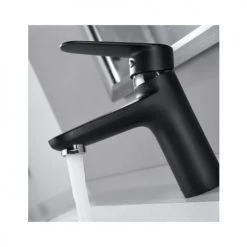 Mitigeur de lavabo Hudor CEPHISE noir brillant - 3 701 394 911 268 -Robinetterie Soldes Boutique AFD 133023