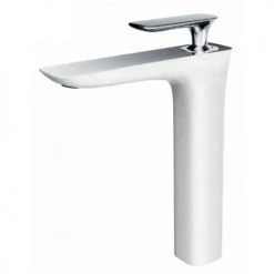 Mitigeur de lavabo AGROLIDE Hudor surélevé blanc chromé - 3 701 394 912 081 -Robinetterie Soldes Boutique AFD 133027