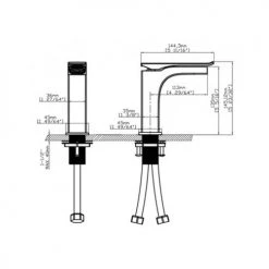 Mitigeur de lavabo Hudor ALPHÉE noir mat - 3 701 394 912 296 -Robinetterie Soldes Boutique AFD 133031