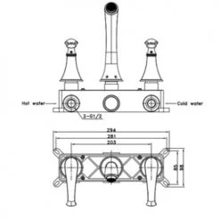 Robinet de lavabo mural ERYMANTHE Hudor chromé - 3 701 394 912 043 -Robinetterie Soldes Boutique AFD 133054