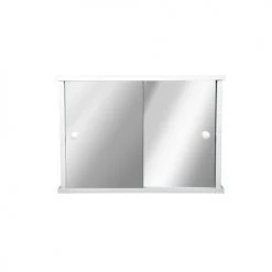 Armoire de toilette doubles portes coulissantes OSSA WHITE Pradel – 165939