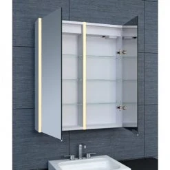 Armoire de toilette aluminium modèle NEV 60 Pradel - 730044 -Robinetterie Soldes Boutique AFD 133171