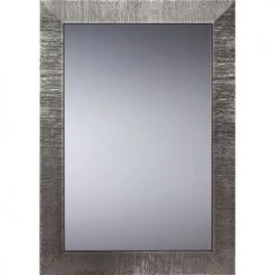 Miroir décoratif contemporain Pradel avec cadre strié argent - 276142