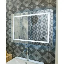 Miroir de salle de bains Pradel avec éclairage LED - 556544 -Robinetterie Soldes Boutique AFD 133211