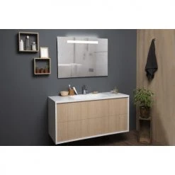 Miroir de salle de bains Pradel avec éclairage LED remplaçable One - 557479 -Robinetterie Soldes Boutique AFD 133215