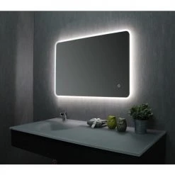 Miroir de salle de bains Pradel avec éclairage LED - 554040