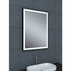 Miroir de salle de bains BLACK MIRROR Pradel avec éclairage LED - 557330 -Robinetterie Soldes Boutique AFD 133238