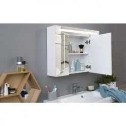 Armoire de toilette à LED Pradel - 736448 -Robinetterie Soldes Boutique AFD 133253