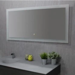 Miroir de salle de bains modèle TOUCH 120 Pradel avec éclairage LED - 557696 -Robinetterie Soldes Boutique AFD 133258