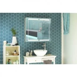 Armoire de toilette aluminium 2 portes modèle JA 80 Pradel - 730089 -Robinetterie Soldes Boutique AFD 133267