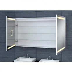 Armoire de toilette double porte LED modèle JAYA 120 Pradel - 730090 -Robinetterie Soldes Boutique AFD 133332