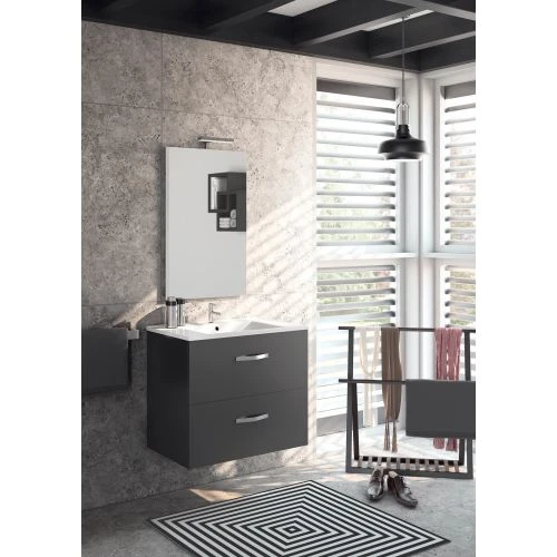 Meuble sous vasque ANGELO Néova graphite mat 2 tiroirs coullissants 4 Meuble sous vasque ANGELO Néova graphite mat 2 tiroirs coullissants – Image 2