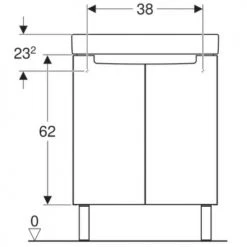 Ensemble meuble salle de bain Geberit avec vasque céramique blanc -Robinetterie Soldes Boutique AFD 133586