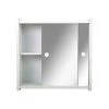 Armoire de toilette double porte coulissante BAXTER WHITE Pradel – 165915