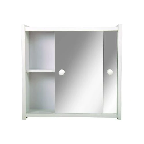 Armoire de toilette double porte coulissante BAXTER WHITE Pradel – 165915 3 Armoire de toilette double porte coulissante BAXTER WHITE Pradel – 165915