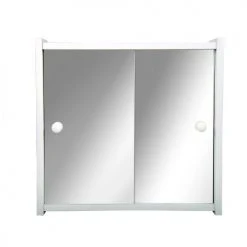 Armoire de toilette double porte coulissante BAXTER WHITE Pradel – 165915 7 Armoire de toilette double porte coulissante BAXTER WHITE Pradel – 165915 -Robinetterie Soldes Boutique AFD 133601