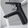 Mitigeur de lavabo Hudor CEPHISE noir brillant - 3 701 394 911 268 -Robinetterie Soldes Boutique AFD 133680