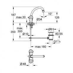 Mélangeur de bidet monotrou Grohe ADRIA bicommande - 24440-000 -Robinetterie Soldes Boutique AFD 133711