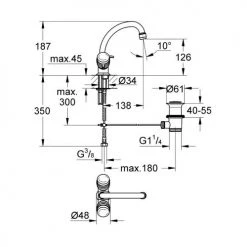 Mélangeur de bidet monotrou SUPRA Grohe bicommande - 24472-000 -Robinetterie Soldes Boutique AFD 133713