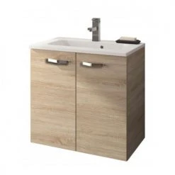 Meuble sous vasque ANGELO Néova chêne naturel 2 portes