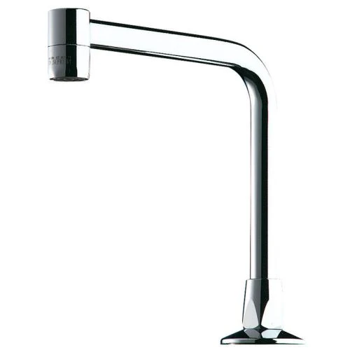 Bec tube fixe Delabie chromé sur plage - 204001 3 Bec tube fixe Delabie chromé sur plage - 204001