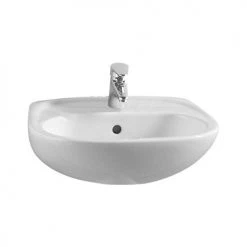Lavabo blanc NORMUS Vitra percé pour la robinetterie