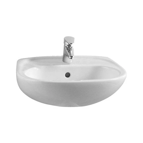 Lavabo blanc NORMUS Vitra percé pour la robinetterie 3 Lavabo blanc NORMUS Vitra percé pour la robinetterie