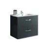 Meuble sous vasque ANGELO Néova graphite mat 2 tiroirs coullissants -Robinetterie Soldes Boutique AFD 149111