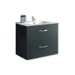 Meuble sous vasque ANGELO Néova graphite mat 2 tiroirs coullissants
