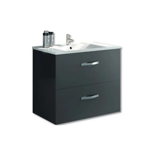 Meuble sous vasque ANGELO Néova graphite mat 2 tiroirs coullissants 3 Meuble sous vasque ANGELO Néova graphite mat 2 tiroirs coullissants