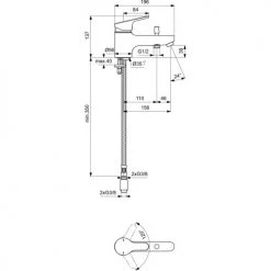 Mitigeur bain-douche monotrou OLYOS Porcher cartouche C2 - D1141AA -Robinetterie Soldes Boutique AFD 150234