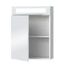 Armoire de toilette blanche avec LED et miroir Pradel - 736425 -Robinetterie Soldes Boutique AFD 159063