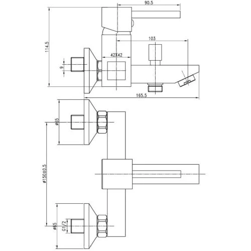 Mitigeur bain-douche GARIS gamme Kuro 4 Mitigeur bain-douche GARIS gamme Kuro – Image 2