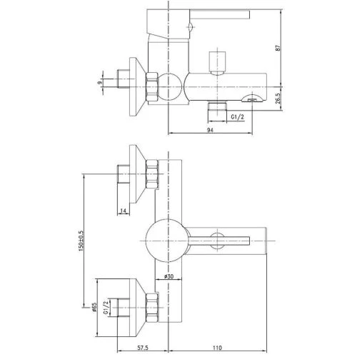 Mitigeur bain-douche Garis Ondys 4 Mitigeur bain-douche Garis Ondys – Image 2