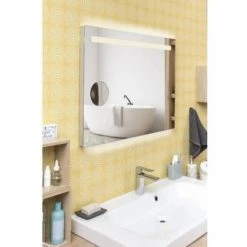 Miroir de salle de bains Pradel avec éclairage LED - 557336 -Robinetterie Soldes Boutique AFD 179413